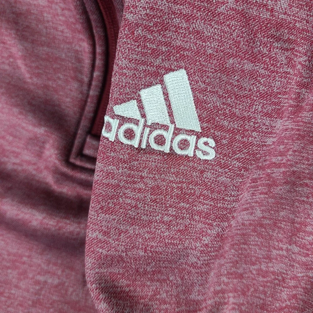 Adidas Sweater Mens XL Red Climawarm‎ Team Issue Quarter Zip Sweatshirt